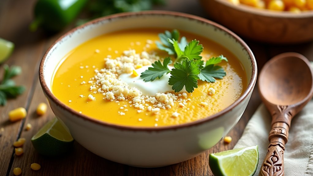 creamy mexican street corn soup