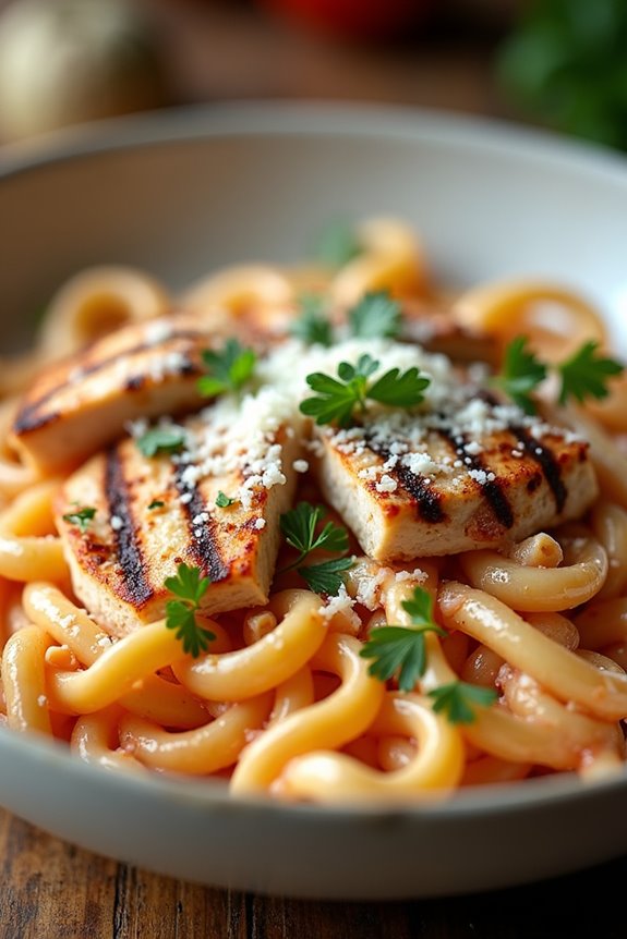 creamy rose alfredo pasta