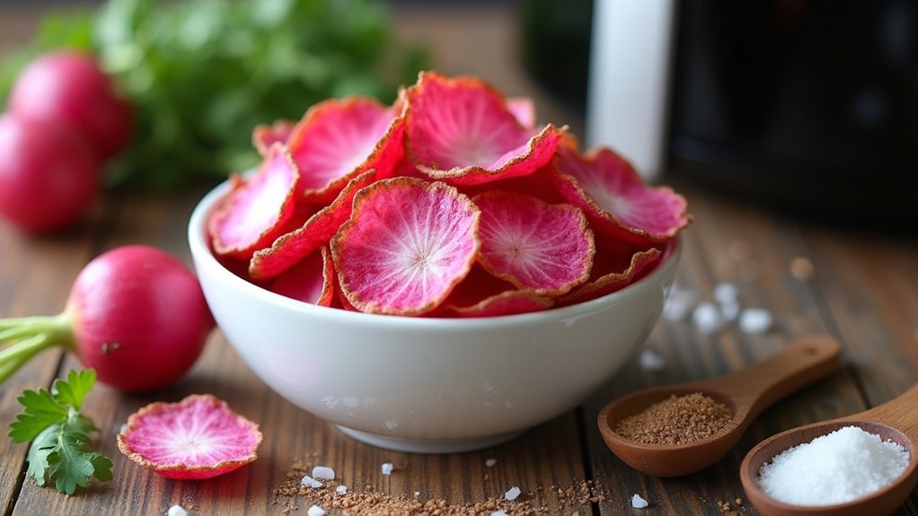 crispy air fryer radish chips