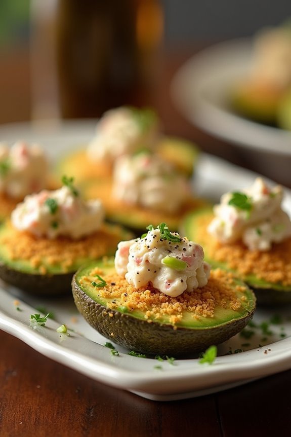 crispy avocado crab salad