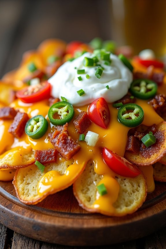 crispy bacon cheesy nachos