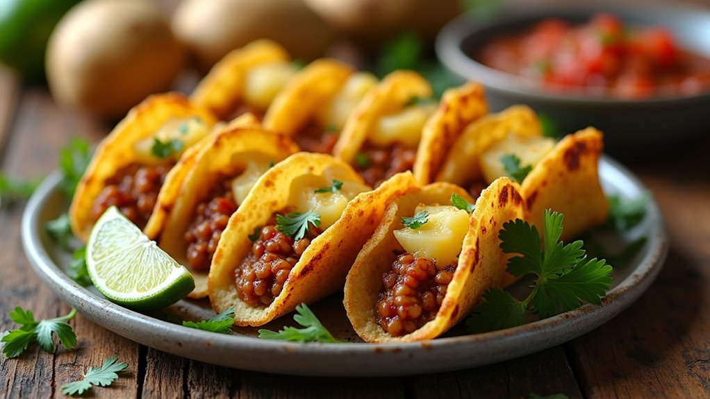 crispy bean filled taco delight