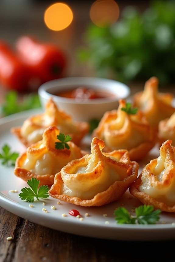 delicious homemade crab rangoon