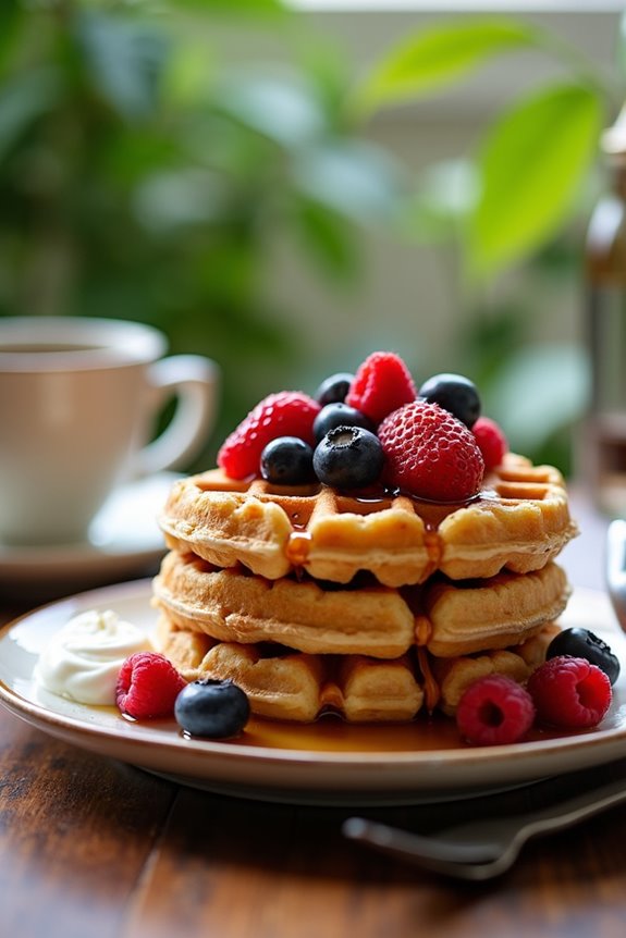 delicious protein packed waffles