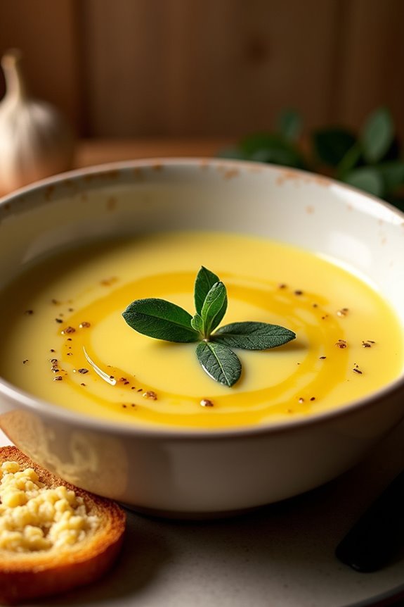 delightful roasted garlic soup