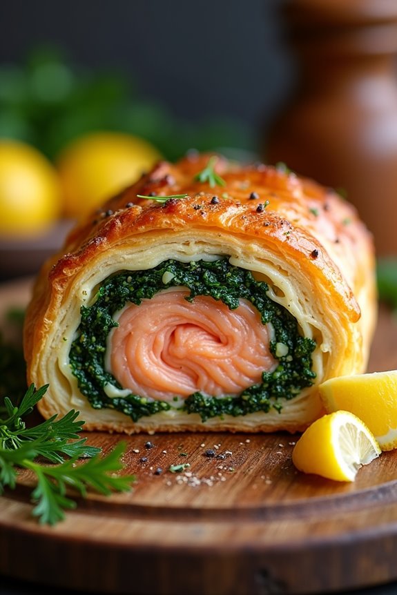 delightful salmon puff pastry