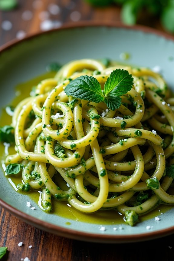 flavorful bucatini verde recipe