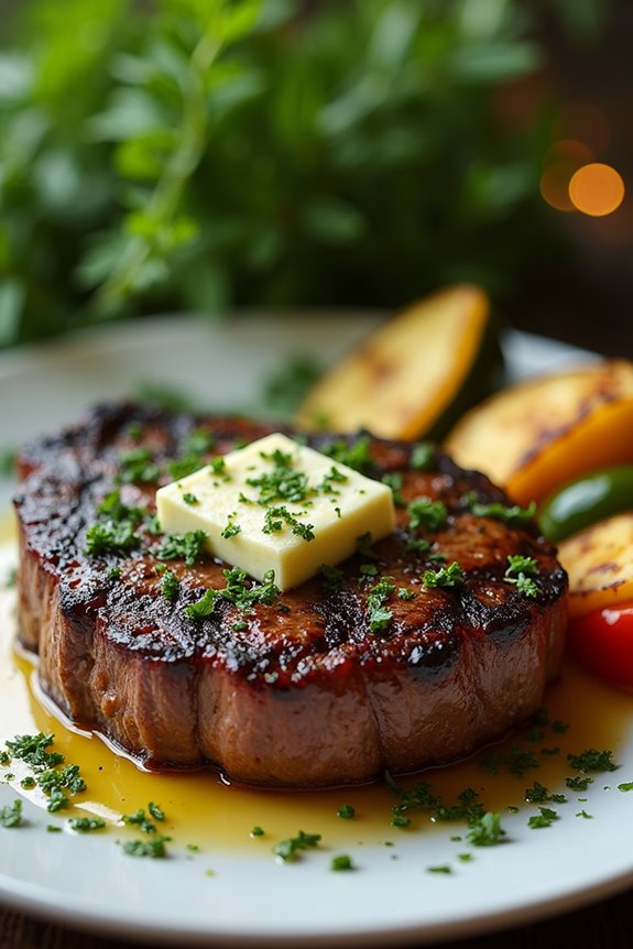 herbed garlic butter ribeye