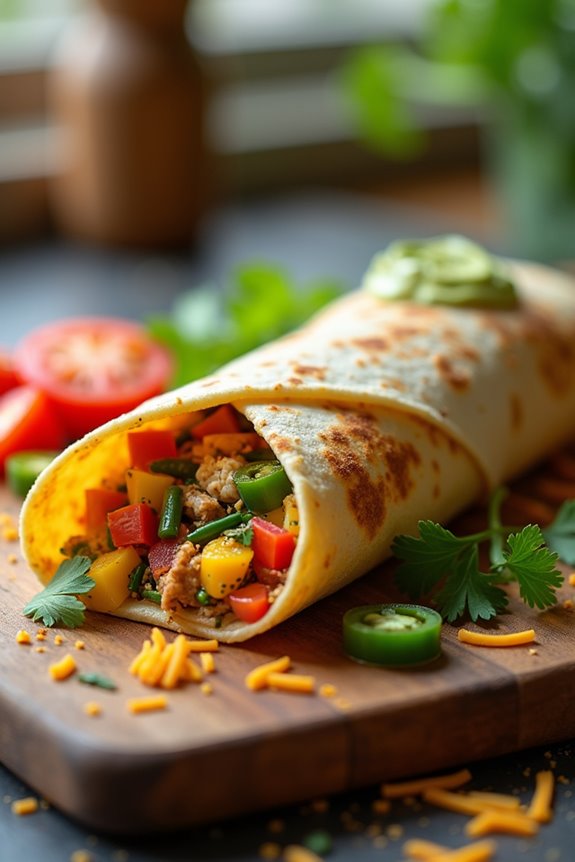 high protein breakfast burrito instructions