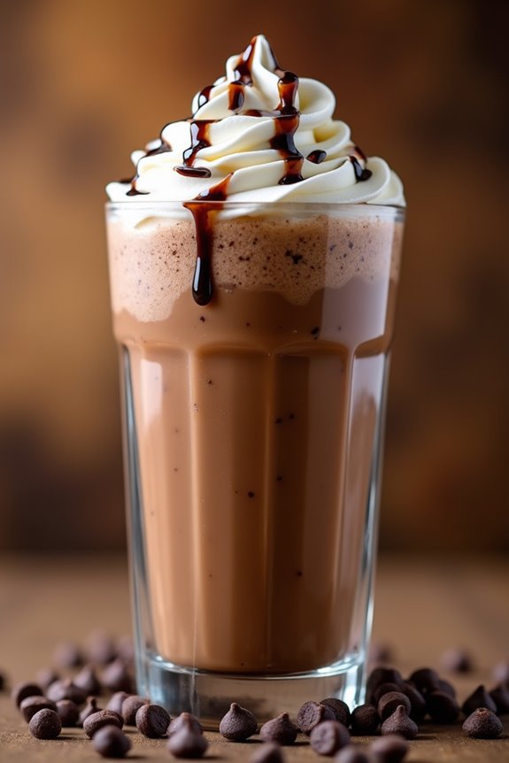 homemade double chocolate frappuccino