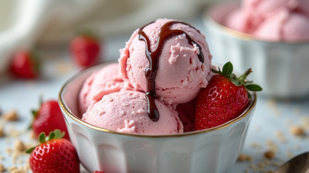homemade strawberry ice cream