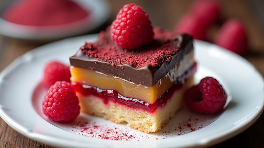 indulgent raspberry caramel treat