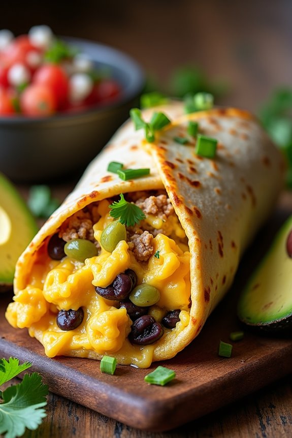 protein packed breakfast burrito