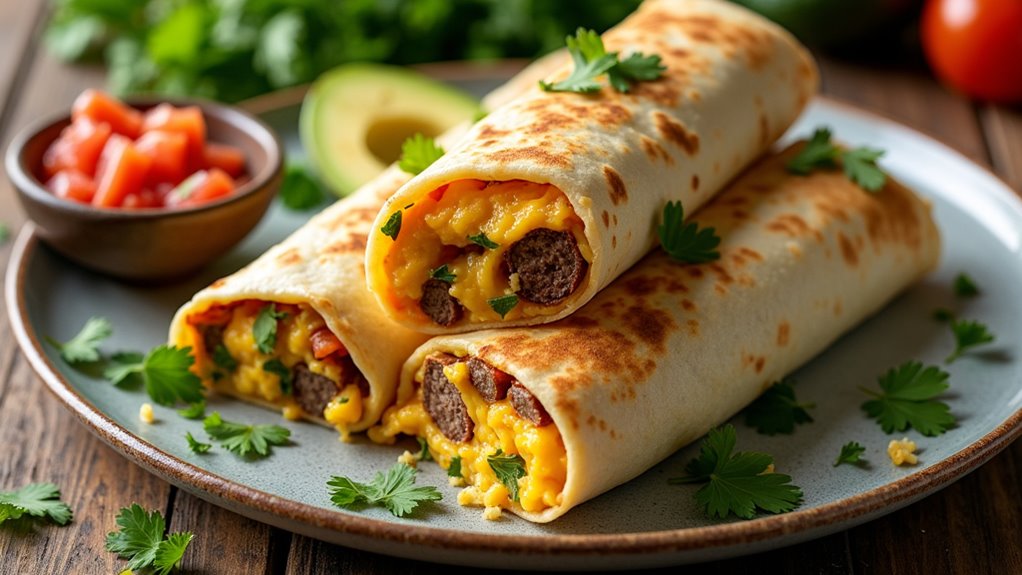 protein rich morning burrito recipe