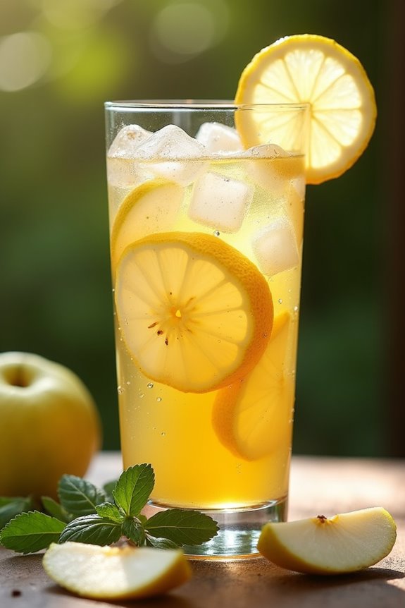 refreshing ginger pear lemonade
