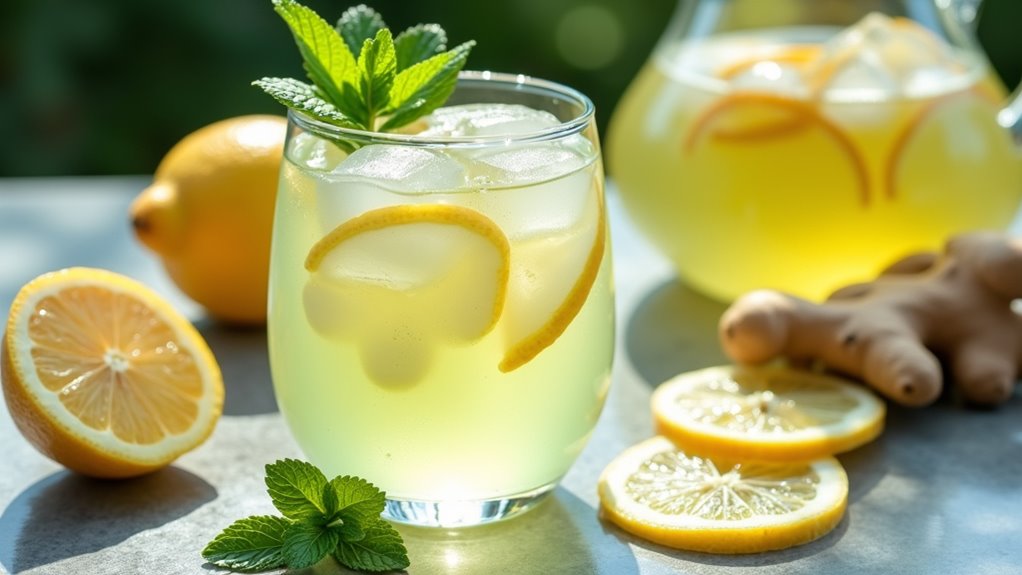 refreshing green tea lemonade