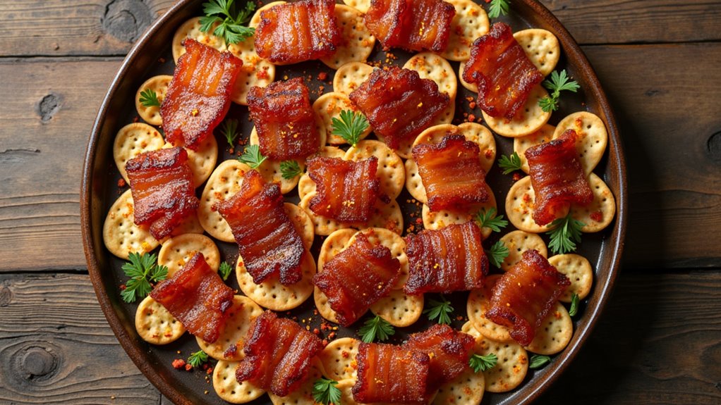 savory beef bacon crackers
