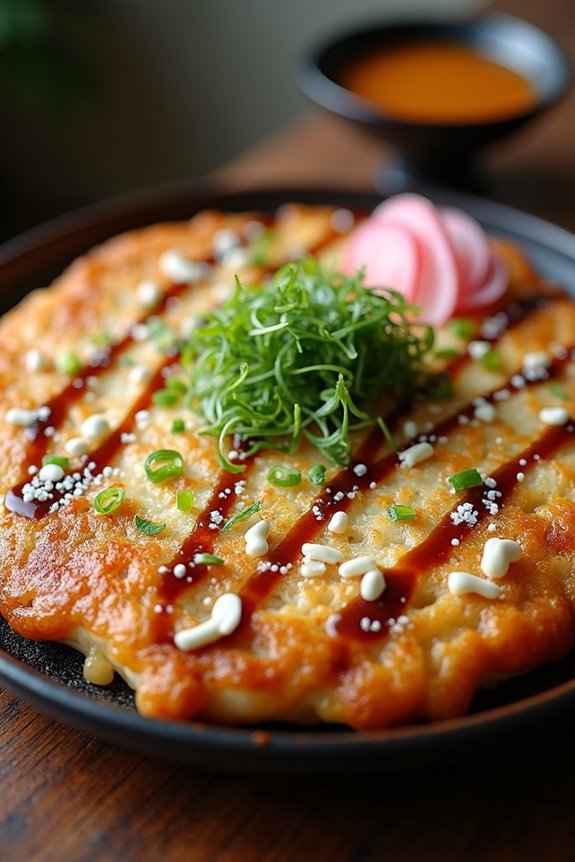 savory pancake with options