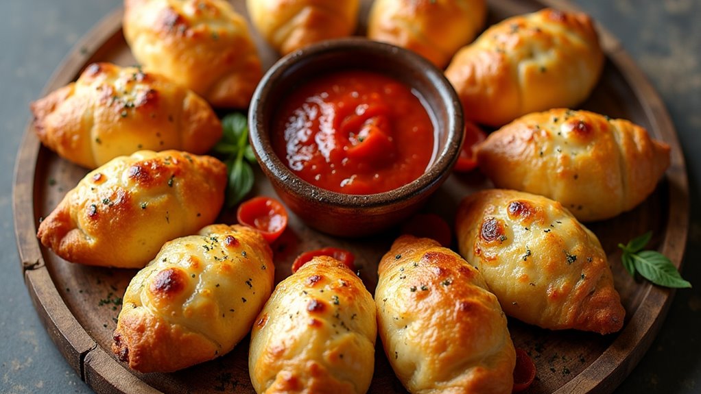 savory pizza filled snacks