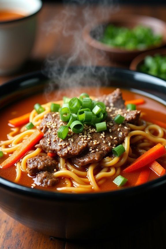 slow cooker beef ramen