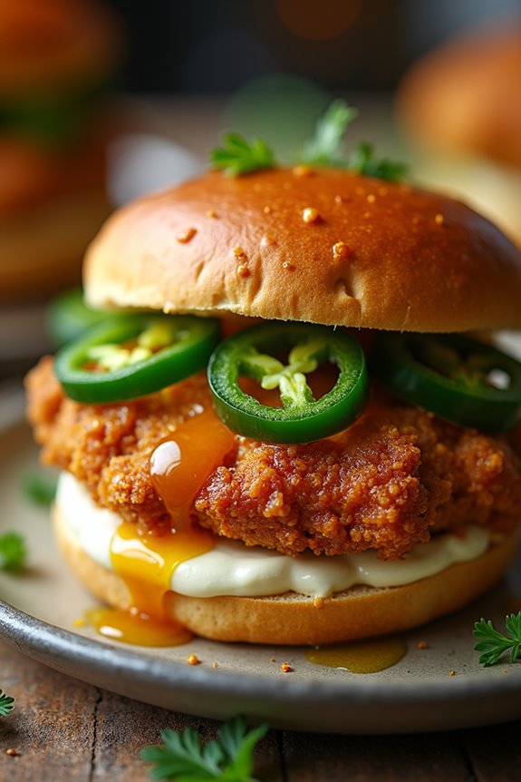 spicy crunchy chicken sandwich