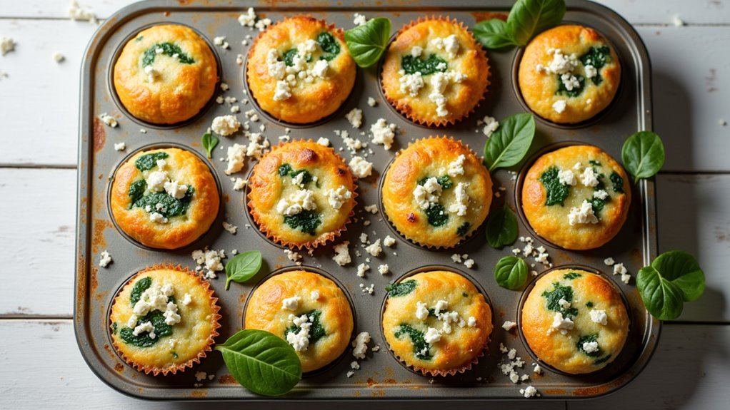 spinach feta egg muffins