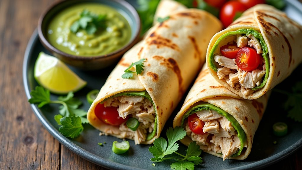 tasty chicken avocado wrap