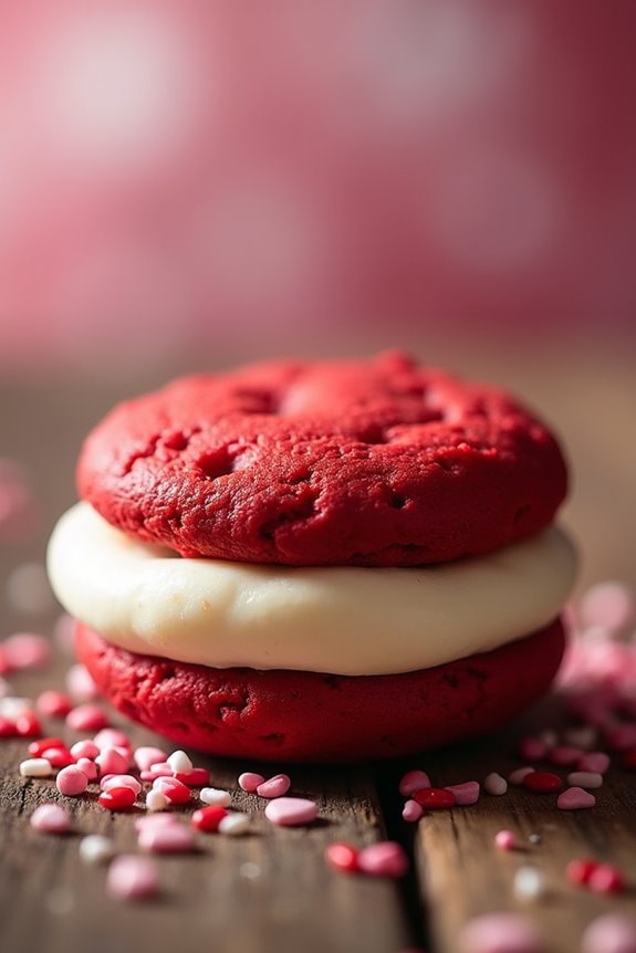 valentine s red velvet whoopie pies