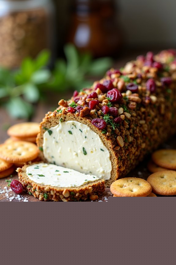 zesty herb cheese log
